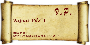 Vajnai Pál névjegykártya